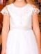 Emmerling White Lace Satin & Tulle Communion Dress - Style Henni