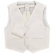 Boys Deluxe Ivory Swirl 3 Piece Waistcoat, Cravat & Handkerchief