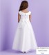 Ivory Bow Collar Holy Communion Dress - Meghan P166A by Peridot
