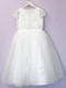 White Guipure Communion Dress & Short Bolero - June & Aimee by Peridot