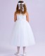 June White Communion Dress, Bag, Gloves & Hair Wreath - Peridot