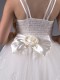 Girls Ivory Butterfly Glitter Sequinned Tulle Hoop Dress