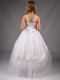 Girls White Butterfly Glitter Sequinned Tulle Hoop Dress