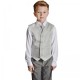 Boys Light Grey Swirl 4 Piece Waistcoat Suit