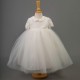Baby Girls Ivory Scalloped Lace Dress - Maya by Millie Grace