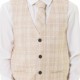 Milano Mayfair Boys Beige Check 4 Piece Slim Fit Suit