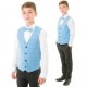 Milano Mayfair Boys Blue Check 4 Piece Bow Tie Suit