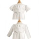 Baby Boys Ivory Christening Romper with Cross Tie - George by Millie Grace