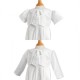 Baby Boys White Christening Romper with Cross Tie - George by Millie Grace