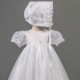 Lucy by Millie Grace - Baby Girls Long Organza Gown & Bonnet