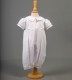 Baby Boys White Cotton Christening Romper - Oliver by Millie Grace
