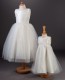 Girls Pearl Trim & Glitter Tulle Dress - Muriel by Millie Grace