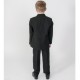 Boys Black & Navy Swirl 6 Piece Slim Fit Suit