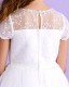 White Lace Bodice Holy Communion Dress - Lydia P155 by Peridot