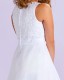 White Embroidered Organza Communion Dress - Estelle P203 by Peridot
