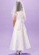 White Lace & Satin Communion Dress - Theresa P205 by Peridot