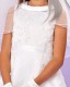 White Floral Organza Holy Communion Dress - Kathryn P206 by Peridot