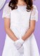 White Guipure Holy Communion Dress - Jennifer P208 by Peridot