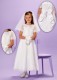 White Guipure Holy Communion Dress - Jennifer P208 by Peridot
