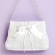 Girls Ivory Satin Bow Bag - Ruby P215A by Peridot