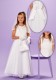 White Beaded Organza Holy Communion Dress - Florence P216 by Peridot