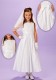 White Lace & Satin Holy Communion Dress - Georgia P217 by Peridot