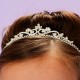 Girls Crystal & Diamante Crown Tiara - Beatrice P218 by Peridot