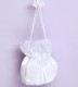 Girls White Drop Crystal Dolly Bag - Jane P224 by Peridot