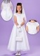 White Embroidered Holy Communion Dress - Una P231 by Peridot