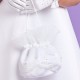 Girls White Diamante Pearl Lace Satin Dolly Bag - Thea P245 by Peridot