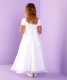 White Embroidered Organza Holy Communion Dress - Sheridan P275 by Peridot