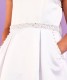 White A-Line Holy Communion Pocket Dress - Lucia P294 by Peridot