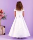 White A-Line Holy Communion Pocket Dress - Lucia P294 by Peridot