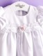 Baby Girls White & Pink Lace Trim Dress with Headband - Nicole PC2 by Peridot