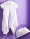 Baby Boys White Pintuck Romper with Hat - Noah PC6 by Peridot