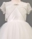 Girls Porcelain Glitter Dress with Crystal Bolero - Pam by Busy B's Bridals