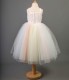Girls Glitter Coloured Tulle Dress - Rainbow by Busy B's Bridals