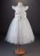 Girls Brocade & Large Bow Porcelain Dress - Sahara by Busy B's Bridals