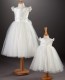 Girls Daisy & Satin Dress - Sandie by Busy B's Bridals
