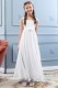 Emmerling White Chiffon Communion Dress - Style 2230