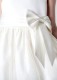 Girls Ivory Satin Bow Dress