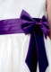 Girls Cadbury Purple & Ivory Satin Bow Dress