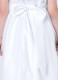 Girls White Satin Bow Dress