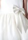 Girls Ivory Satin Bow Dress with Short Bolero Jacket