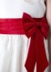 Girls Red & Ivory Satin Bow Dress with Bolero Jacket