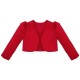 Girls Red & Ivory Satin Bow Dress with Bolero Jacket