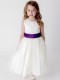 Girls Cadbury Purple & Ivory Organza Diamante Dress