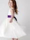 Girls Cadbury Purple & Ivory Organza Diamante Dress