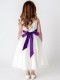 Girls Cadbury Purple & Ivory Organza Diamante Dress