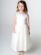 Girls Ivory Diamante Organza Dress with Bolero Jacket